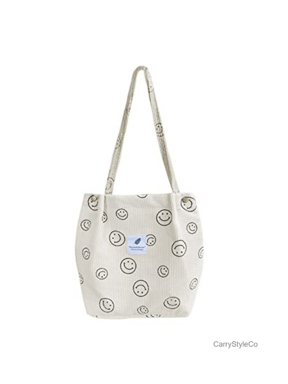 Corduroy Tote Shoulder Bag for Teen Girls School